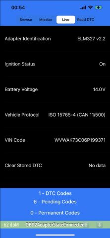 OBDII Scanner ELM327 OBD2 для iOS — скриншот 3