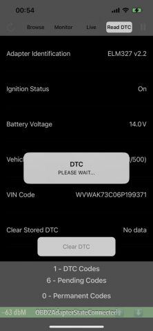 OBDII Scanner ELM327 OBD2 для iOS — скриншот 4