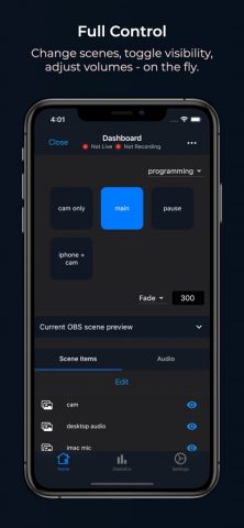 OBS Blade для iOS — скриншот 2