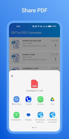 ODT to PDF Converter для Android — скриншот 4