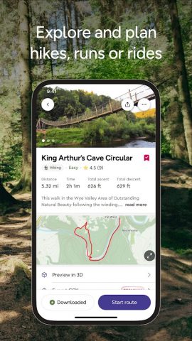 OS Maps: Walk, Hike, Run, Bike для Android — скриншот 2