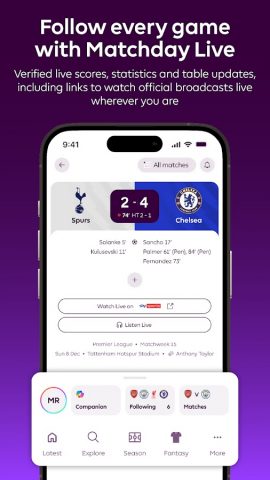 Premier League — Scores, News для Android — скриншот 2