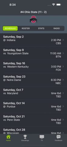 Ohio State Football для iOS — скриншот 1