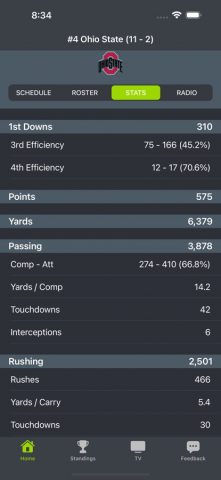 Ohio State Football для iOS — скриншот 3