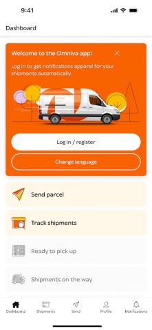 Omniva для Android — скриншот 1