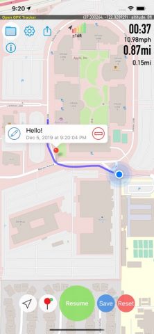 Open GPX Tracker для iOS — скриншот 1