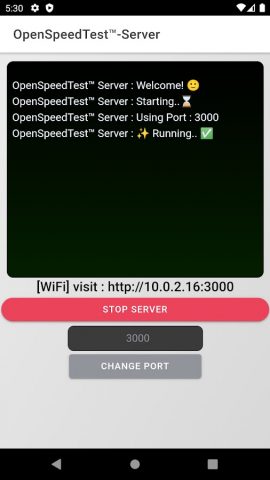 OpenSpeedTest-Server для Android — скриншот 4