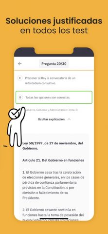 OpositaTest — Test Oposiciones для iOS — скриншот 5