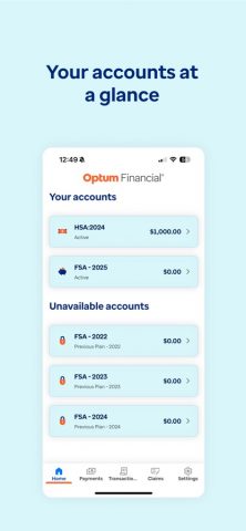 Optum Financial для iOS — скриншот 1