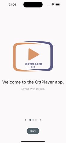 OttPlayertv для iOS — скриншот 1