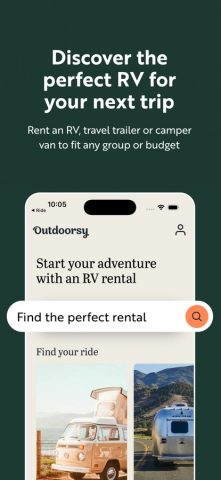 Outdoorsy — Rent an RV для iOS — скриншот 1