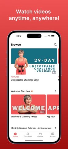 Over Fifty Fitness для iOS — скриншот 1