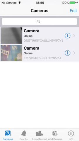 P2P IPCamera для iOS — скриншот 1
