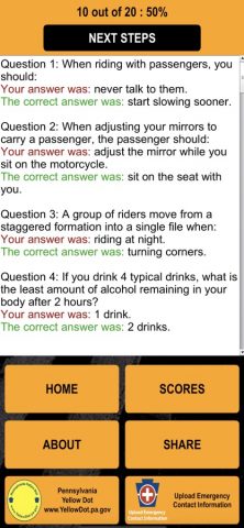 PA Motorcycle Practice Test для iOS — скриншот 3