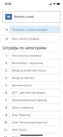 ПДД РФ, ОСАГО, штрафы, билеты для iOS — скриншот 5