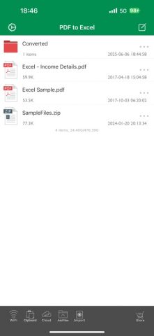 PDF в Excel для iOS — скриншот 3