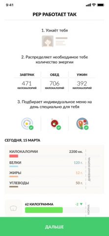 PEP: Правильное питание для iOS — скриншот 5
