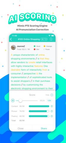 PTE Exam Practice — APEUni для iOS — скриншот 1