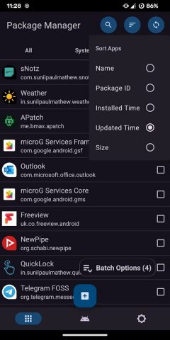 Package Manager для Android — скриншот 1