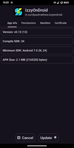 Package Manager для Android — скриншот 5