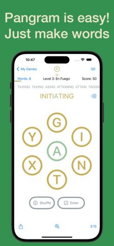Pangram для iOS — скриншот 1