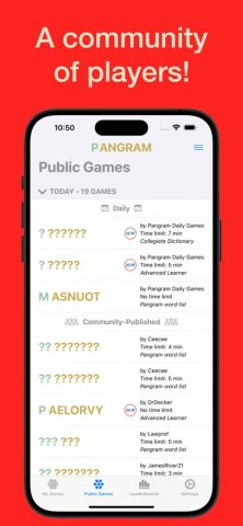 Pangram для iOS — скриншот 2