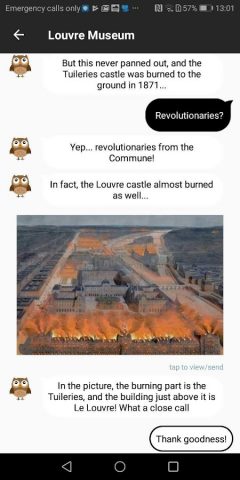 Paris Chatbot Guide для Android — скриншот 4