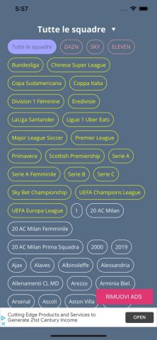 Partite in tv для iOS — скриншот 3