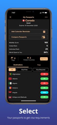 Passport Index для Android — скриншот 2