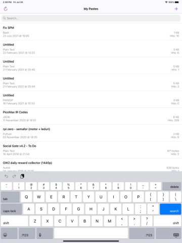 PasteMe — Pastebin Client для iOS — скриншот 3