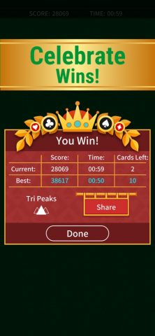 Пасьянс Три Пика. для iOS — скриншот 5