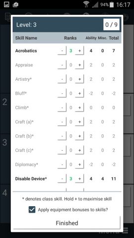 Pathbuilder 1e для Android — скриншот 3