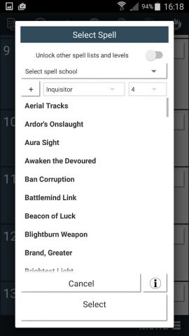Pathbuilder 1e для Android — скриншот 4