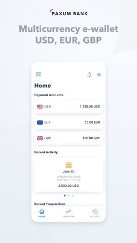 Paxum Bank для Android — скриншот 1
