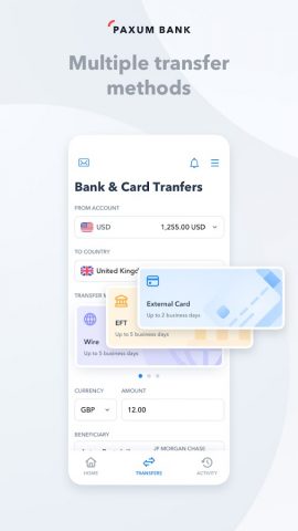 Paxum Bank для Android — скриншот 2