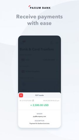 Paxum Bank для Android — скриншот 3