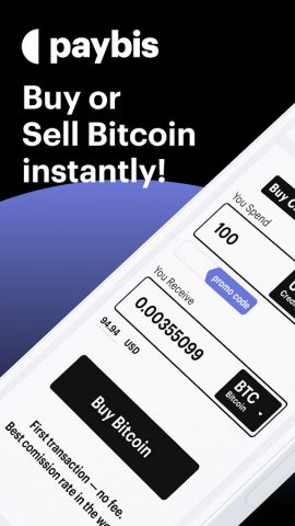 Paybis: Crypto, Tether Wallet для Android — скриншот 1