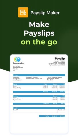 Payslip Maker для Android — скриншот 1