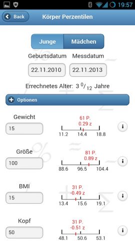 Ped(z) — Kinderarzt-Rechner для Android — скриншот 5
