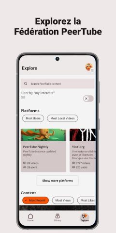 PeerTube для Android — скриншот 3