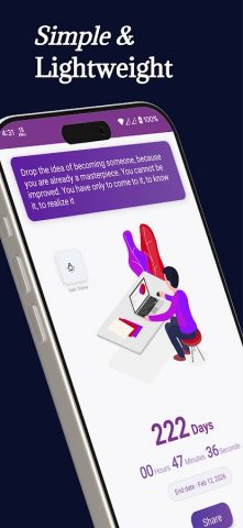 Пенсионный отсчет для Android — скриншот 1