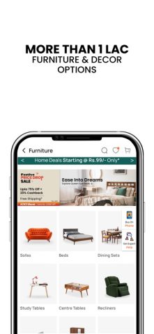Pepperfry Furniture Store для iOS — скриншот 1