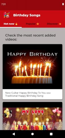 Песня с днем ​​рождения для Android — скриншот 5