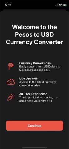 Pesos to Dollars Conversion для iOS — скриншот 3