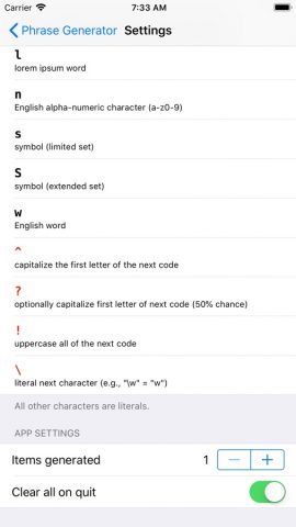 Phrase Generator для iOS — скриншот 4