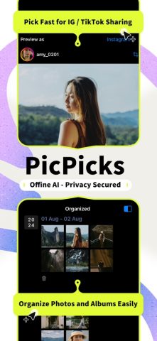 PicPicks — AI Photo Organizer для iOS — скриншот 1