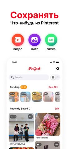PinGrab: Скачать из Пинтерест для iOS — скриншот 2