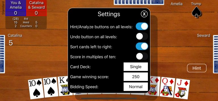 Pinochle Classic для iOS — скриншот 2
