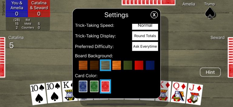Pinochle Classic для iOS — скриншот 3