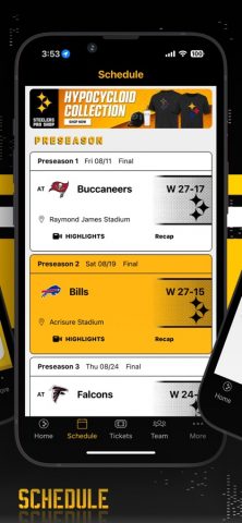 Pittsburgh Steelers для iOS — скриншот 3